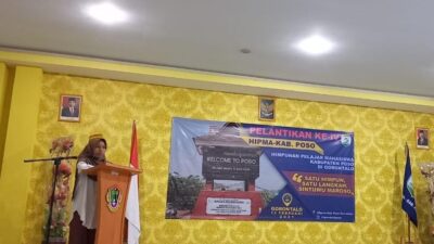 Ketua Umum Himpunan Pelajar Mahasiswa (HIPMA) Kabupaten Poso di Gorontalo Periode 2021 - 2022, Nazla Ain Lahangko.